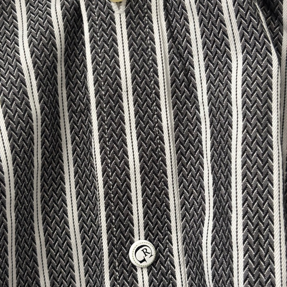 Robert Graham Black and White Striped Button Down Shirt - Picture 6 of 9